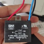 CBB61 motor fan start capacitor 3 wire, 1.5uf+2uf，450V   ± 5% 85 degree