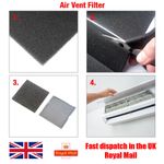 Dust Filter Foam Sheet, Air Conditioner Purifier 3mm Thick, 25cm x 25cm (625cm²)