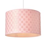 Litecraft Sovin Light Shade 35cm Woven Easy Fit Drum Ceiling Lampshade - Pink   