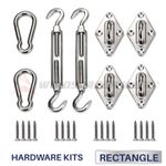 Sun Shade Sail 8" Hardware Kit for Rectangle Heavy Duty Shade Sail Installation