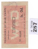 italian PRISONER OF WAR CAMPS prison money 615 ( homesdale camp, surrey) 1S rare