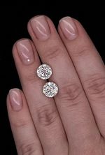 3 Ct TW Moissanite Solitaire Stud Earrings 14K White Gold GRA Certified FL/D 8mm