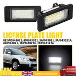 2x Number Plate License Light Lamp for Skoda Octavia Mk3 5E5 Estate 13-17 Rapid
