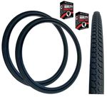 Baldys 26 x 1-3/8 BLACK Traditional Vintage Road Bike Cycle TYRES TUBES