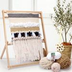 Wooden Handmade Weaving Loom Frame Tapestry Weaving Kit With Comb And Bobbin