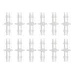12Pcs Plastic Hose Barb Fitting 1/4"x1/4" Barb Pipe Connectors Fitting Adapter