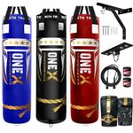 Punch Bag 3ft/4ft Filled Boxing Bags Kickboxing Punching Training Gloves Set 1X.