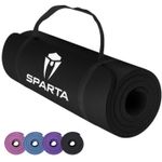 Yoga Mat for Pilates Gym Exercise 10mm Thick Carry Strap Large Comfortable NBR