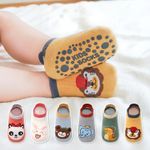Anti Slip Socks Baby Boys Girl Cotton Thick Warm Floor Sock Toddler Kids 6 Pairs