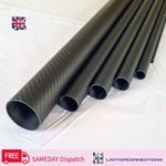 3k Carbon Fibre Tube,  Matte Twill,   6-50mm OD, Length 200-1000mm, UK Supplier