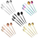 20pcs Stainless Steel Cutlery Set Fork Spoons Family Dining Polished Tableware