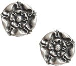 2 x Tudor Rose Handcrafted From Lead Free English Pewter Badge-HIN-1224