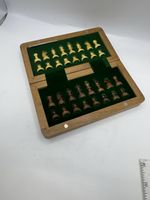 7” Solid Wood Magnetic Chess Set Folding Board Wooden Pieces B Grade