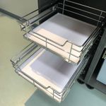 2x PULL OUT SOLID BASE BASKET KITCHEN CABINET LARDER CUPBOARD SC 300 400 500 600