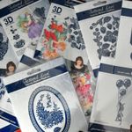 Tattered Lace White & Blue Crafting Die Cut Dies (Create & Craft) FREE POSTAGE