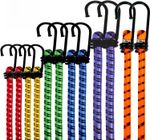 12-Pack Heavy Duty Bungee Cord Elastic Straps with Hooks