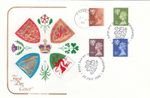 15p 13.5p 12p 10p Scotland Cotswold FDC Edinburgh 1980 NO INSERT (142523)