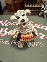 Vintage Mid Century Italian Ceramic Spaghetti Poodle Band Ornament Instrument