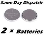 2 x KEY FOB BATTERIES fits VOLKSWAGEN GOLF PASSAT POLO JETTA EOS TOURAN - CR2032