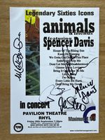 Signed Tour Flyer 2013 - The Animals and Spencer Davis - signed by 5