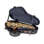 Crossrock Curved Soprano Saxophone Case，100% Fiberglass Hardshell-TSA Lock-Black