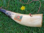 Original 1950s Vintage Swiss Blowing Horn/ Hunting Horn - Souvenir