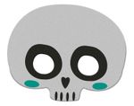 Skeleton Happy Halloween Felt Mask