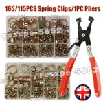 165/115pcs 6-22mm Spring Clips Fuel Hose Line Water Pipe Air Tube Clamps Pliers