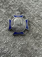 1902 Silver Coronation Fob. Featuring King Edward V11 & Queen Alexandra