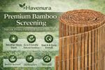 Natural Bamboo Fence Screening Roll 4m Privacy Garden Panel Windbreak outdoor