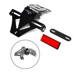 Universal Motorcycle Adjustable Angle License Number Plate Frame Holder Bracket.