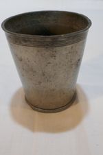 Antique Pewter Measure marked CW 87 - Thick Pewter Goblet - 220 gram - 240/50 cl