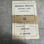 GREENOCK MORTON v ST JOHNSTONE League 1958/59