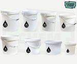 Buckets Tubs Pail Storage Containers Plastic Lid Handle 1L 3L 5L 10L 20L 25L 30L