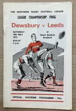 RUGBY LEAGUE CHAMPIONSHIP FINAL PROGRAMME DEWSBURY V LEEDS 1973