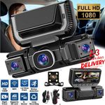 Dash Cam 4 Channel 360° WiFi Front Rear Inside Dash Cam, FHD 1080P Car Camera UK