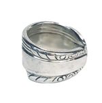 Hand Crafted Spoon Ring Silver Plated Flatware One Of A Kind 15 Grams Size 7.5
