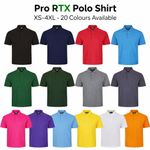 Pro RTX Pro Piqué Polo Shirt Mens Workwear Polo XS–4XL Various Colours