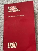 EKO Aircrew Operating Instructions Booklet E290 Weather Radar Systems Vintage
