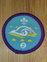 UK Scouting Scout Activity Badge Swimmer 2 OLD LOGO