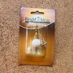 Bright Ideas 12V 1:12 Dollhouse Ceiling Light Gold/White Metal Glass