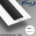 PVC Cladding 2 Part Division Bar - H Section Joiner  - Slate