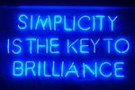 32"x24"SIMPLICITY IS THE KEY TO BRILLIANCE Neon Sign Light Hoime Room Wall Decor