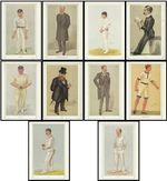 10 Vanity Fair A4 Art Prints: Victorian & Edwardian Cricketers Spy Ape etc