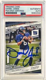 2021 Prestige Daniel Jones New York Giants Signed Auto Card #61 PSA/DNA
