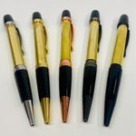 5 x Single-Barrel Twist-Action Pen Kits – 5 Finishes – Sierra Style
