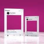 Personalised Selfie Frame Custom Instagram Social Media Photo Board Party Gift