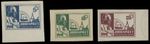 1944, POLAND-LODZ GHETTO POST COMPLETE SET ON HORIZ LAID PAPER, FI.#1xA-3xA
