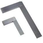 3 + 12 Inch Engineer Tri Set Square Right Angle Straight Edge Stainless