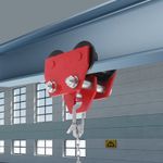 3 Ton Manual Beam Trolley Heavy Duty Dual Wheel Adjustable Width for Warehouse